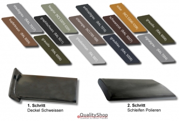 PVC Endkappen Flach zum Schweissen 58x30x3mm